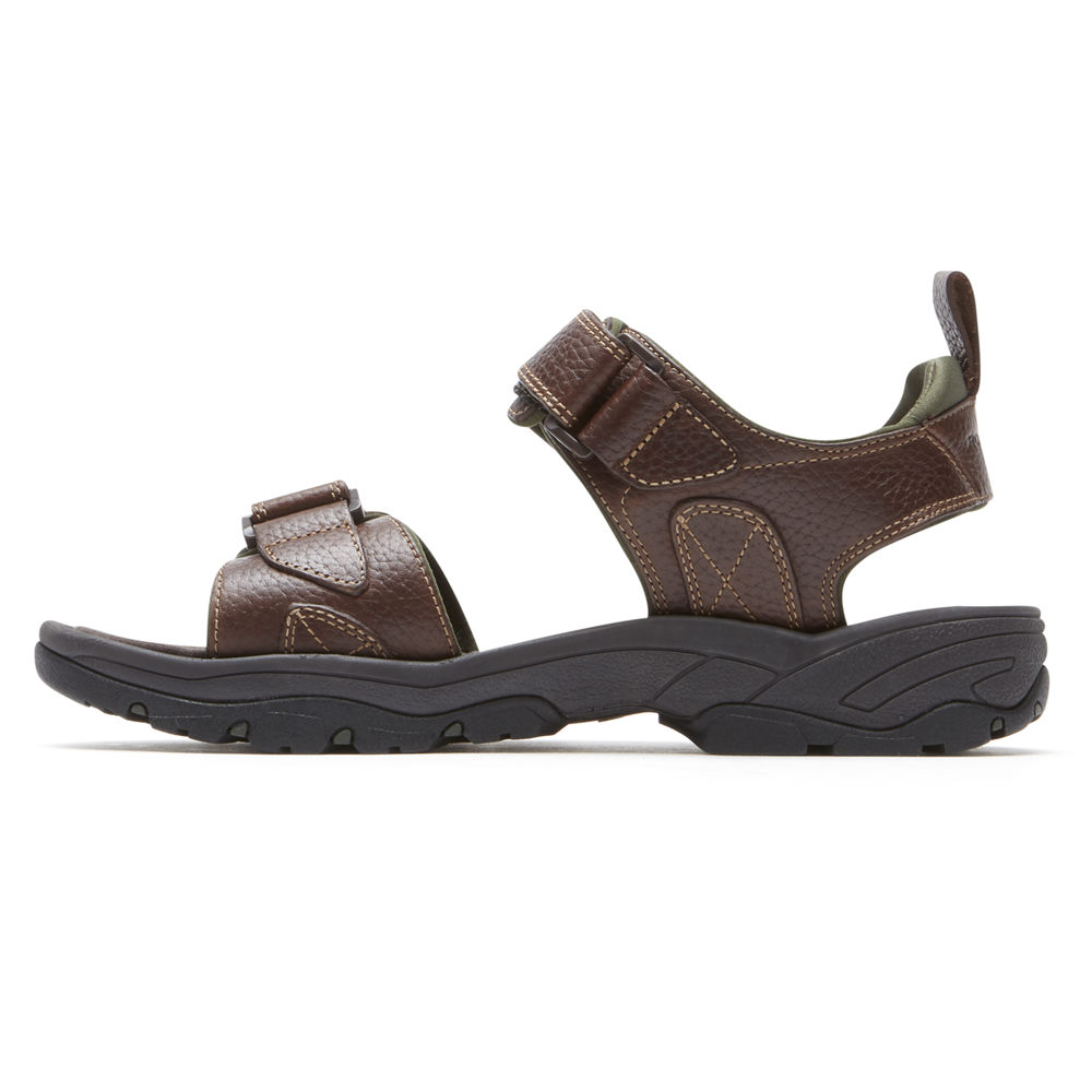 Rockport Mens Sandals Brown - SpringBoro Rocklake - UK 018-GRVIPX